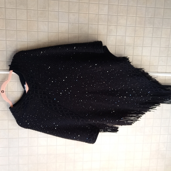 Ardene black sparkle poncho - Picture 1 of 4